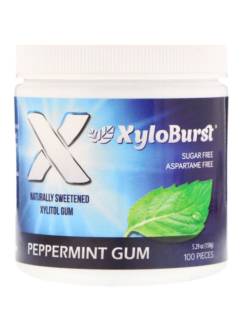 Peppermint Flavour Sweetened Xylitol Gum 150grams