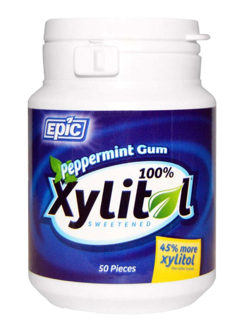 50-Piece Peppermint Flavour Xylitol Sweetened Gum Set 75grams