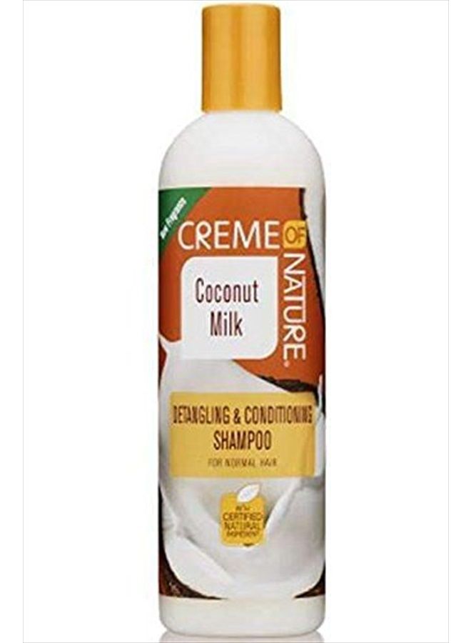 Shampoo with Coconut Milk, Detangling and Conditioning Formula for Normal Hair, 12 Fl Oz (Pack of 1)