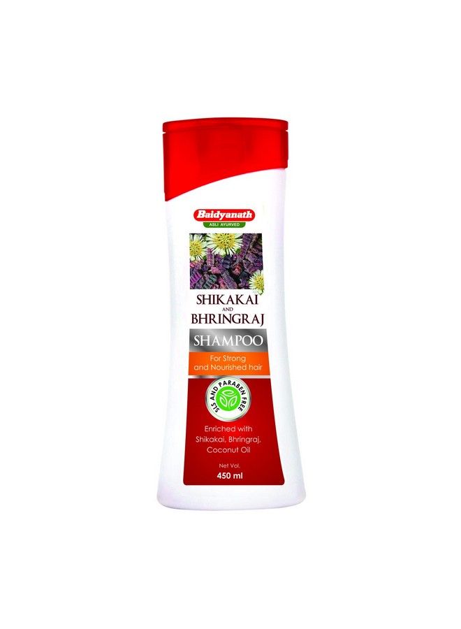 Shikakai And Bhringraj Nourishing Shampoo I Hair Strong Shampoo I Coconut Oil I 450 Ml Sulfate & Paraben Free
