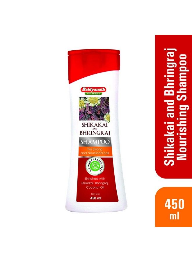 Shikakai And Bhringraj Nourishing Shampoo I Hair Strong Shampoo I Coconut Oil I 450 Ml Sulfate & Paraben Free