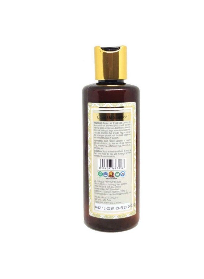 Onion Oil Shampoo 210Ml For Dandruff & Premature Hair Loss;Enriched With Onion Oil And Hibicus