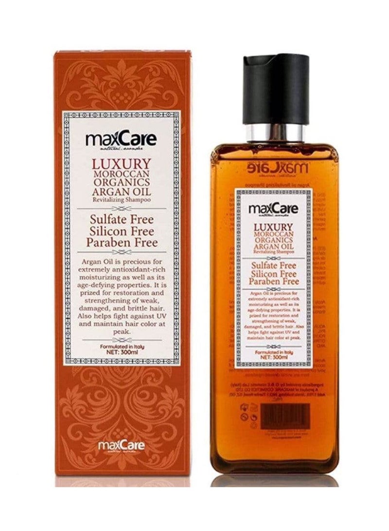 MaxCare Moroccan Organic Argan Oil Shampoo SLS Sulfate Free 300ml