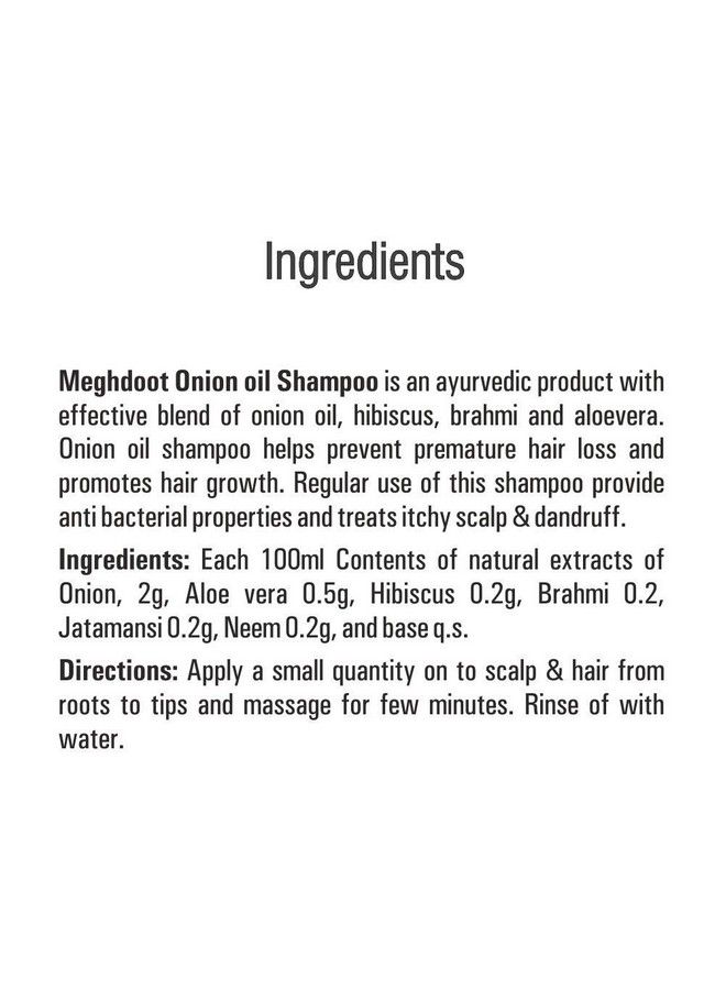 Onion Oil Shampoo 210Ml For Dandruff & Premature Hair Loss;Enriched With Onion Oil And Hibicus