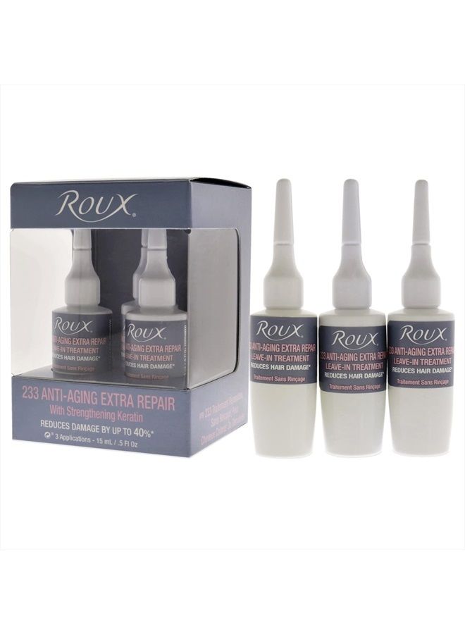 233 Anti-Aging Extra Repair, Leave In Treatment with Strengthening Keratin, 0.5 Fl Oz, 3 Applications