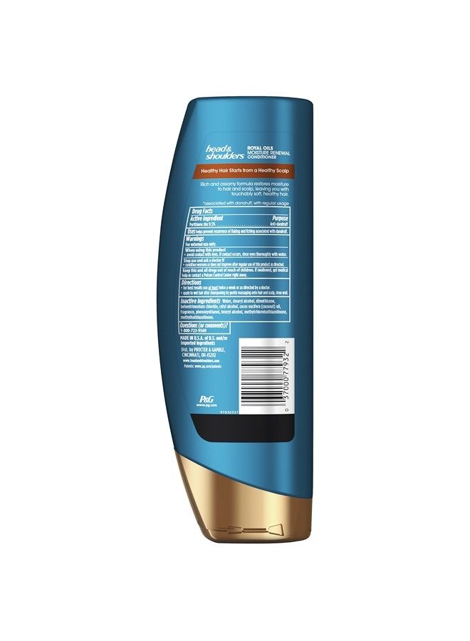 Head and Shoulders Conditioner, Moisture Renewal, Anti Dandruff Treatment and Scalp Care, Royal Oils Collection with Coconut Oil, for Natural and Curly Hair, 13.5 fl oz(Packaging May Vary)