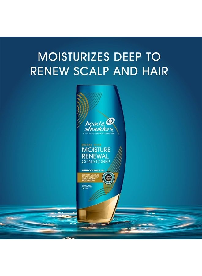 Head and Shoulders Conditioner, Moisture Renewal, Anti Dandruff Treatment and Scalp Care, Royal Oils Collection with Coconut Oil, for Natural and Curly Hair, 13.5 fl oz(Packaging May Vary)