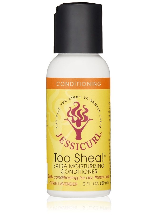 , Too Shea! Extra Moisturizing Conditioner for Curly Hair, Citrus Lavender, 2 Fl oz. Leave in Conditioner for Dry Hair, Anti Frizz Hair Products