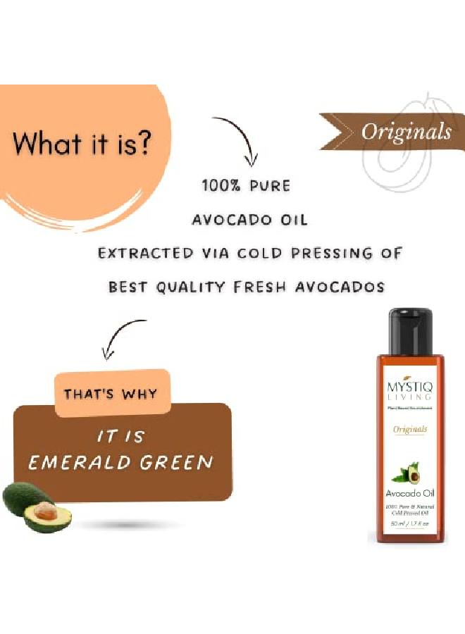 Originals Avocado Oil For Hair | Cold Pressed | 100% Pure and l 50 ML