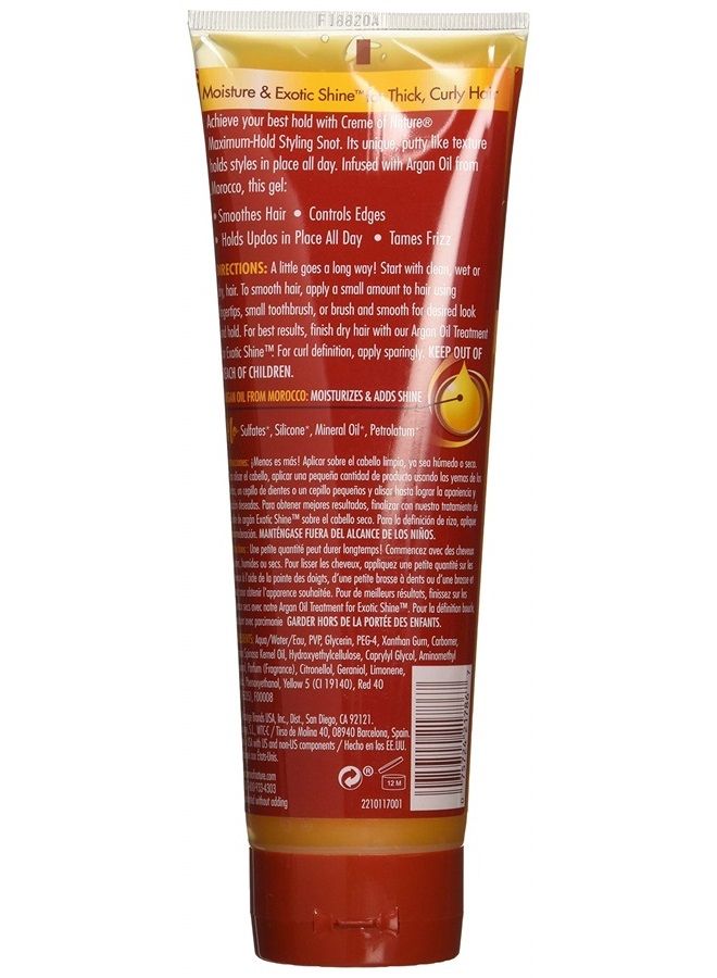 Argan Oil Maximun Hold Styling Snot Gel Gel Unisex 8.4 oz