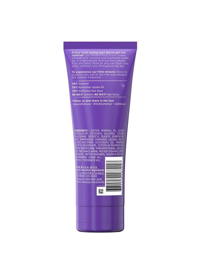 Miracle Curls Frizz Taming Curl Cream With Coconut & Jojoba 6.8 Oz