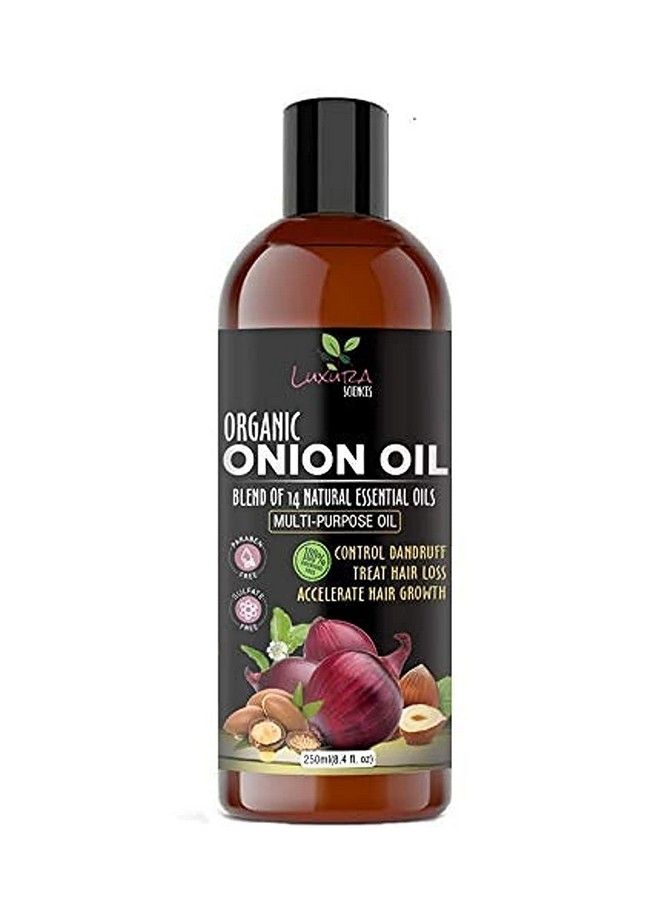 250 Ml Onion Hair Oil With 14 Essential Oils Multipurpose Hair Growth Oil/Serum For Complete Hair Treatment With Argan Bhringraj Hibiscus Sesameamlasweet Almond Olive And More (1)