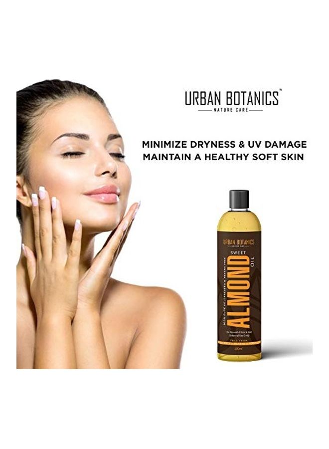 Pure Cold Pressed Sweet Almond Oil For Hair And Skin Brown 200ml
