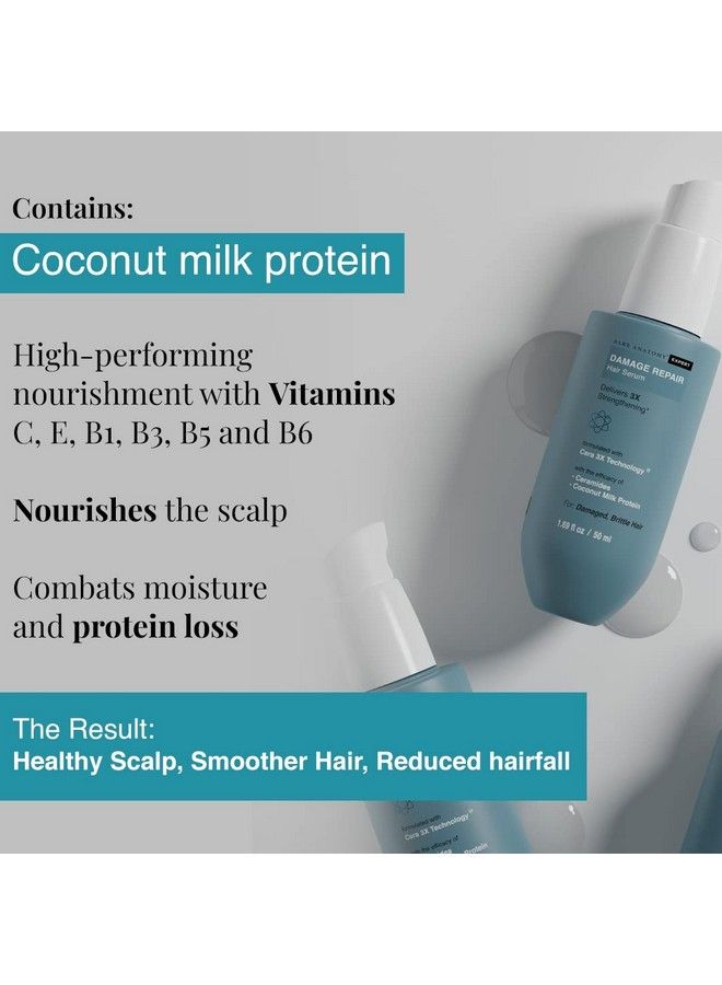 Damage Repair Hair Serum Powered By Cera3X Technology Delivers 3X Hair Strengthening Serum For Hair Smoothing For Dry And Frizzy Hair 50Ml