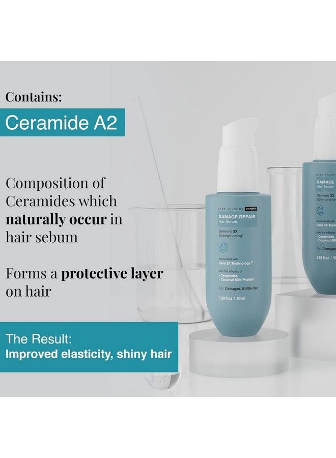 Damage Repair Hair Serum Powered By Cera3X Technology Delivers 3X Hair Strengthening Serum For Hair Smoothing For Dry And Frizzy Hair 50Ml