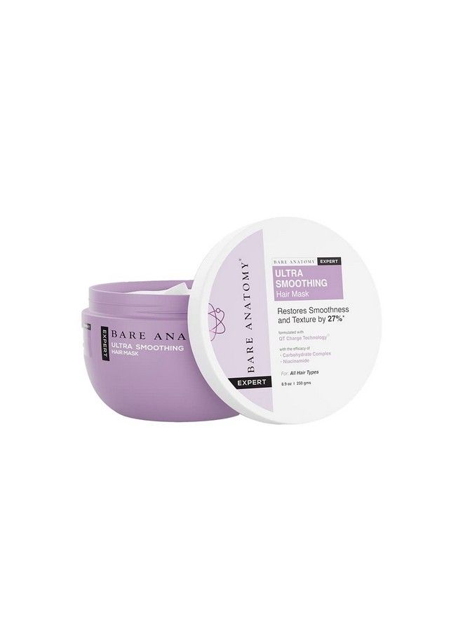 Ultra Smoothing Hair Mask ; Restores Smoothing & Texture By 27% ; Deep Conditioning With Carbohydrate Complex & Niacinamide ; Sulphate & Paraben Free ; For Women & Men ; 250G