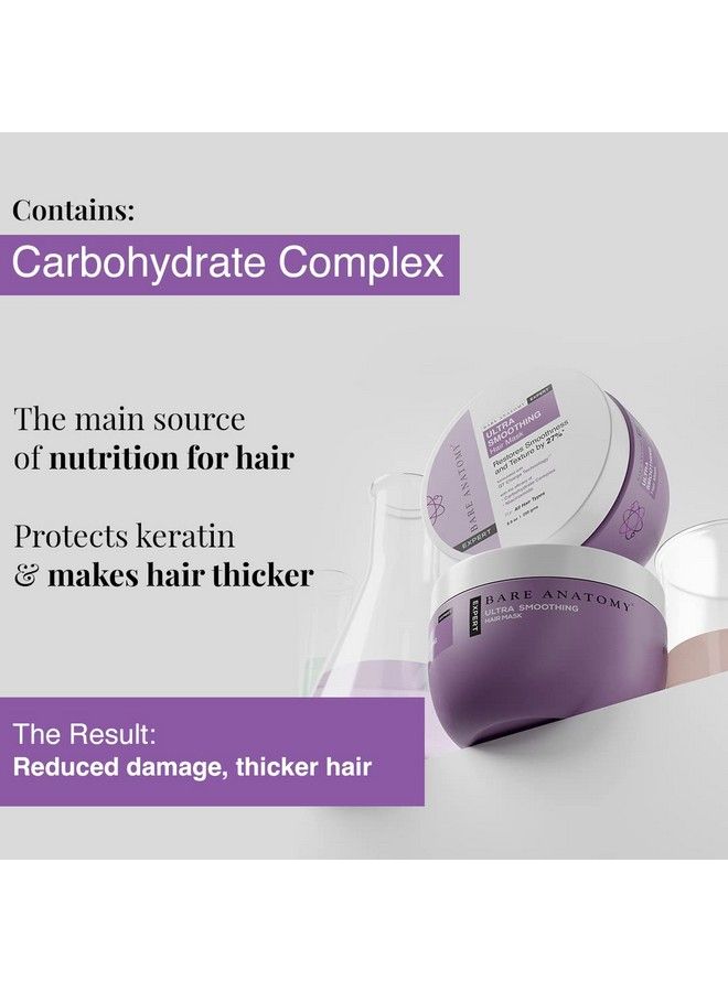 Ultra Smoothing Hair Mask ; Restores Smoothing & Texture By 27% ; Deep Conditioning With Carbohydrate Complex & Niacinamide ; Sulphate & Paraben Free ; For Women & Men ; 250G