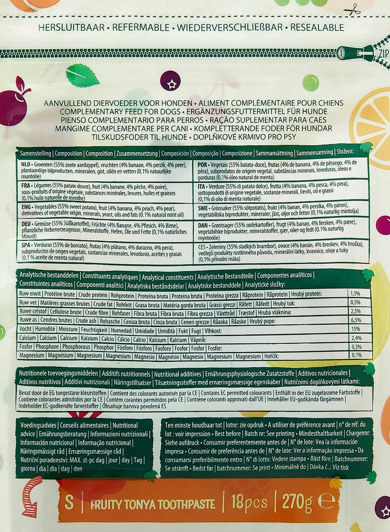 Graden Bites Fruity Tonya Toothpaste, Mix Colors, 18Piece 270grams