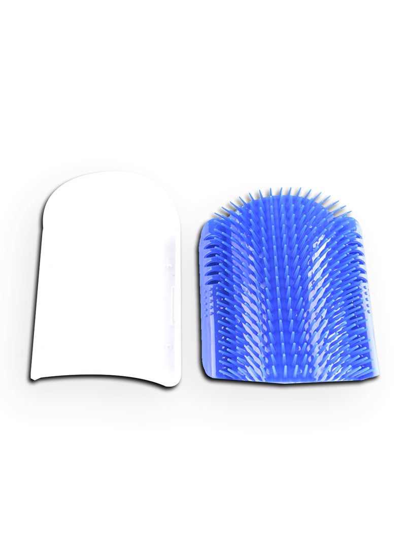 Massage Self Groomer Comb Blue/White 127x47x85mm