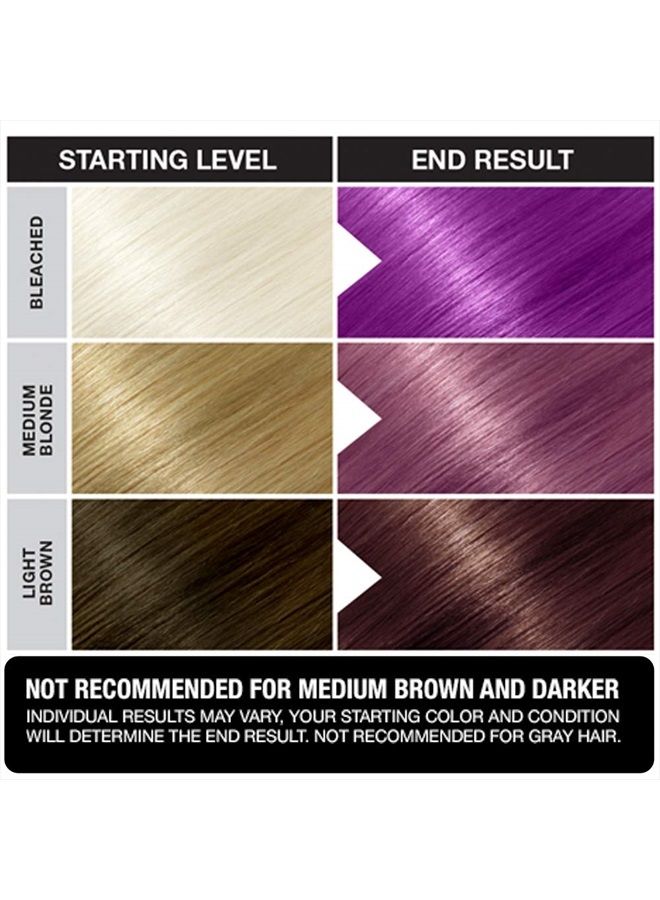 Purple Semi Permanent Conditioning Hair Color, Non-Damaging Hair Dye, Vegan, PPD and Paraben Free, Transforms to Vibrant Hair Color, Easy To Use and Apply Hair Tint, lasts up to 35 washes, 3.5oz