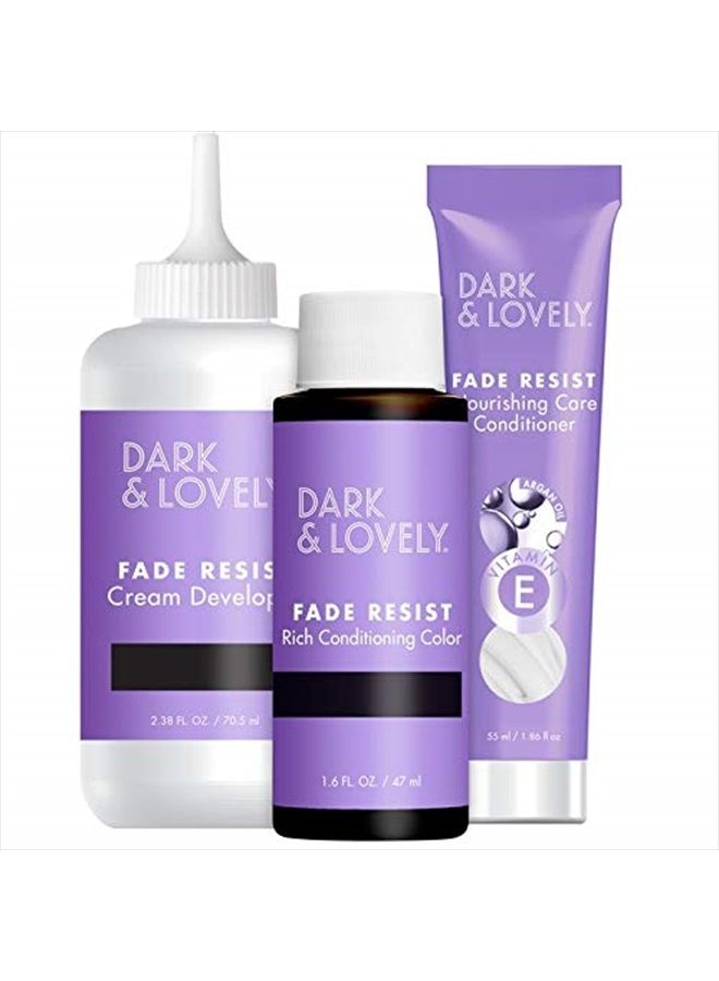 Dark and Lovely Fade Resist Rich Conditioning Hair Color, Permanent Hair Color, Up To 100 percent Gray Coverage, Brilliant Shine with Argan Oil and Vitamin E, Brown Sugar