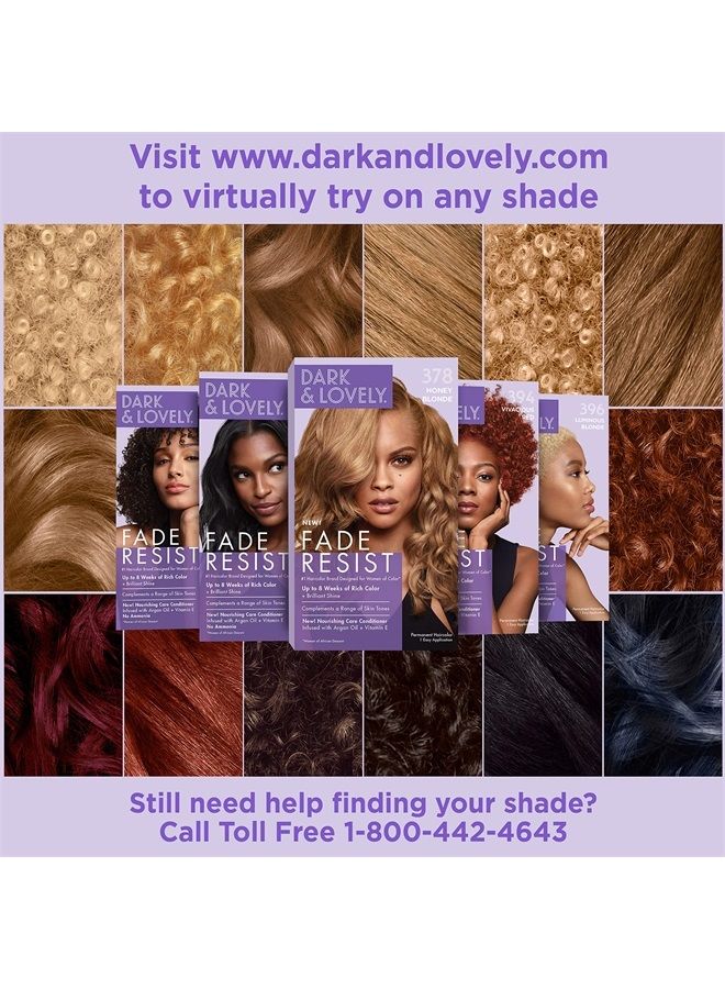 Dark and Lovely Fade Resist Rich Conditioning Hair Color, Permanent Hair Color, Up To 100 percent Gray Coverage, Brilliant Shine with Argan Oil and Vitamin E, Brown Sugar