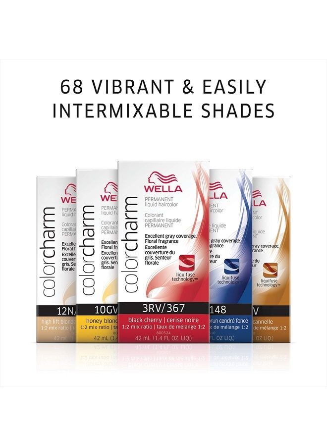 Permanent Liquid Hair Color for Gray Coverage, 4NW Med Natural Warm Brown