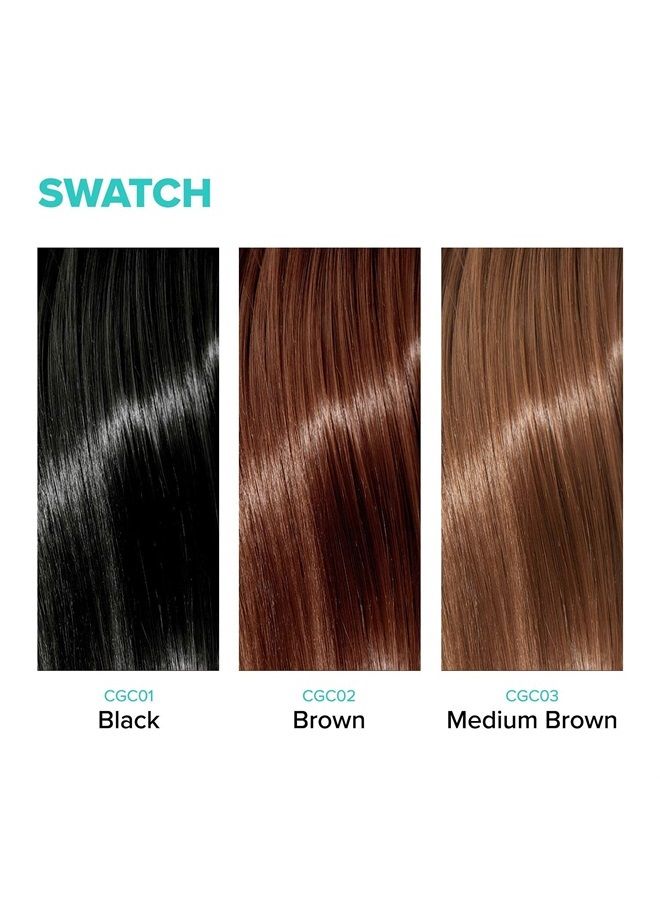 RED by Kiss Quick Cover Root Touch Up Comb Type Water-Resistant Temporary Gray Concealer Cover Up Brush for Hair and Beard (Black)