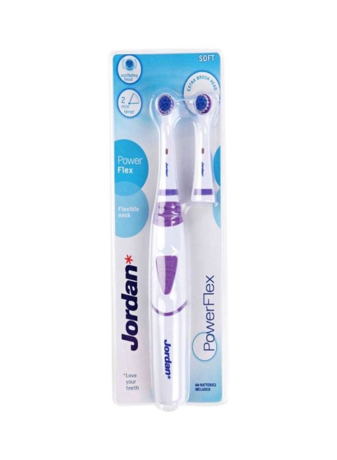 Powerflex Electric Toothbrush White/Purple/Blue 8cm