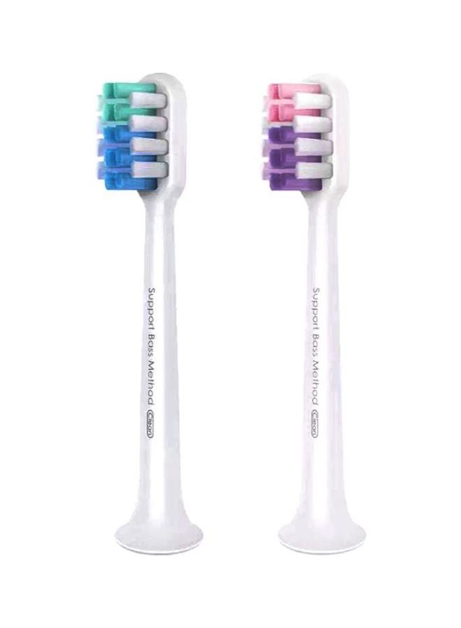 2-Piece Dr. Bei Sonic Toothbrush Head White