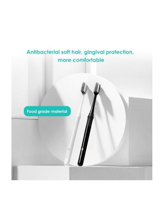 2-Piece Dr.Bei Replaceable Toothbrush Set Black/White