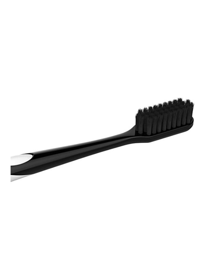 5-Piece Charcoal Slim Teeth Toothbrush Black/White