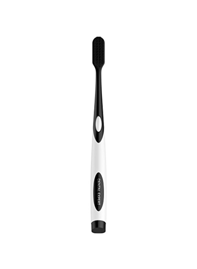 5-Piece Charcoal Slim Teeth Toothbrush Black/White