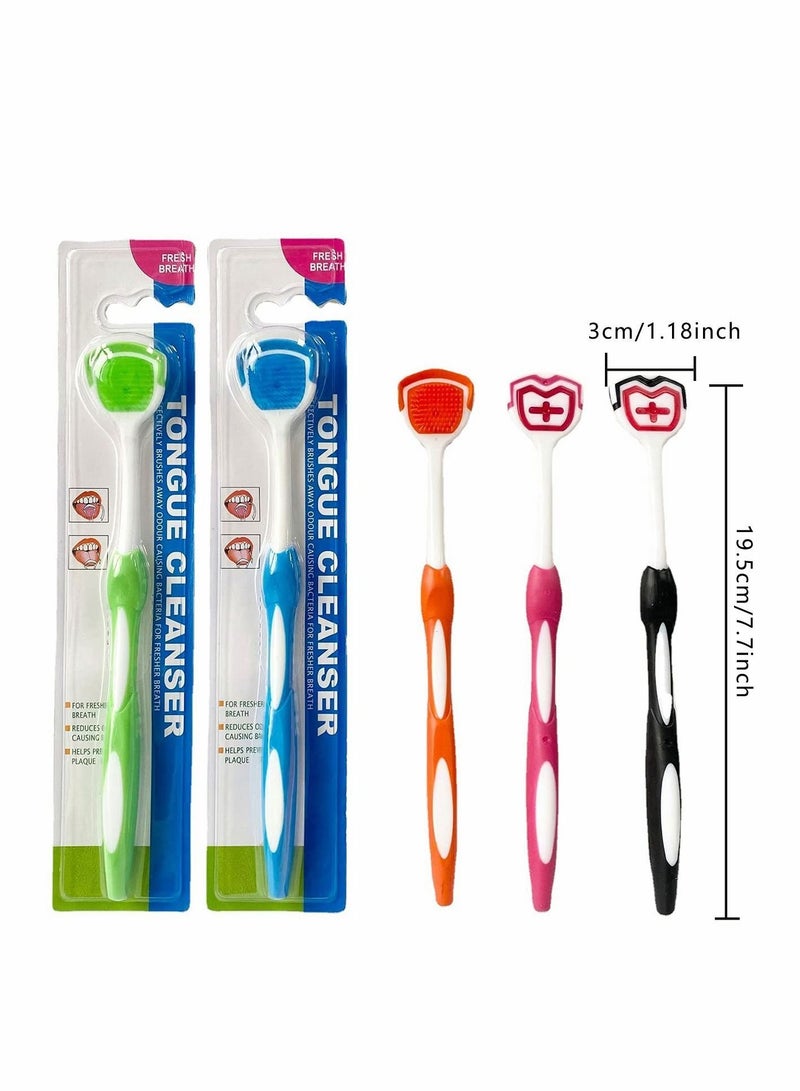 Tongue Scraper, 5PCS Brush Cleaner Scraper Bad Breath Brushes Scrubber for Adults