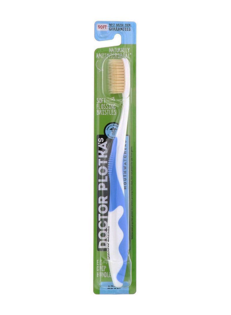 Naturally Antimicrobial Toothbrush Blue/White/Beige