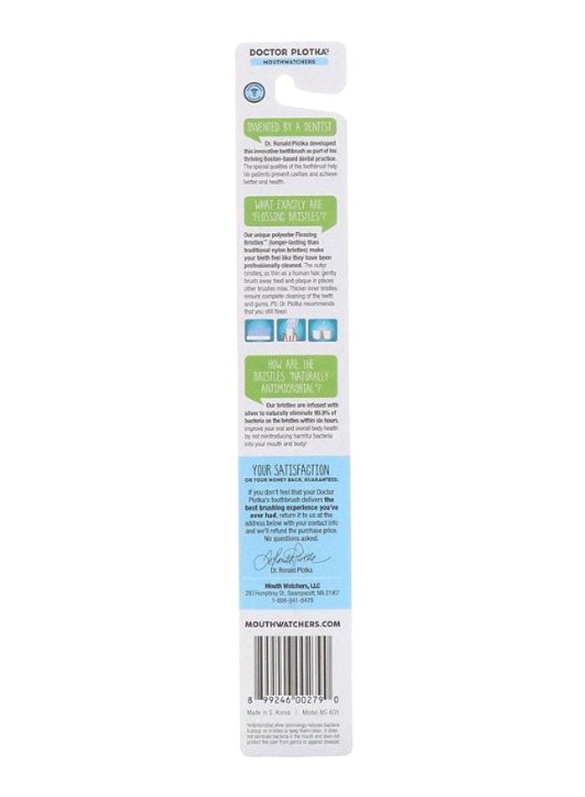 Naturally Mouthwatcher Antimicrobial Toothbrush Orange/White/Beige