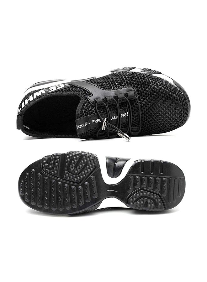 Men's Indestructible Steel Toe Shoes Black/White