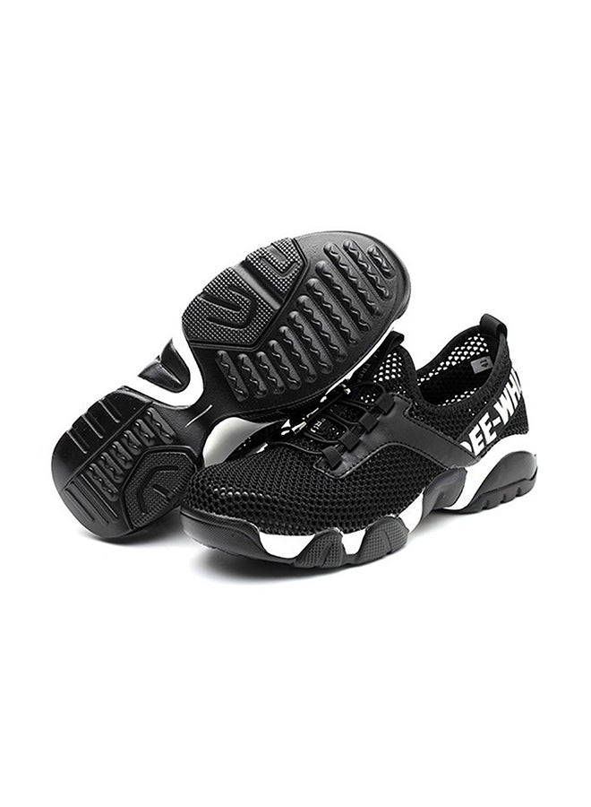 Men's Indestructible Steel Toe Shoes Black/White