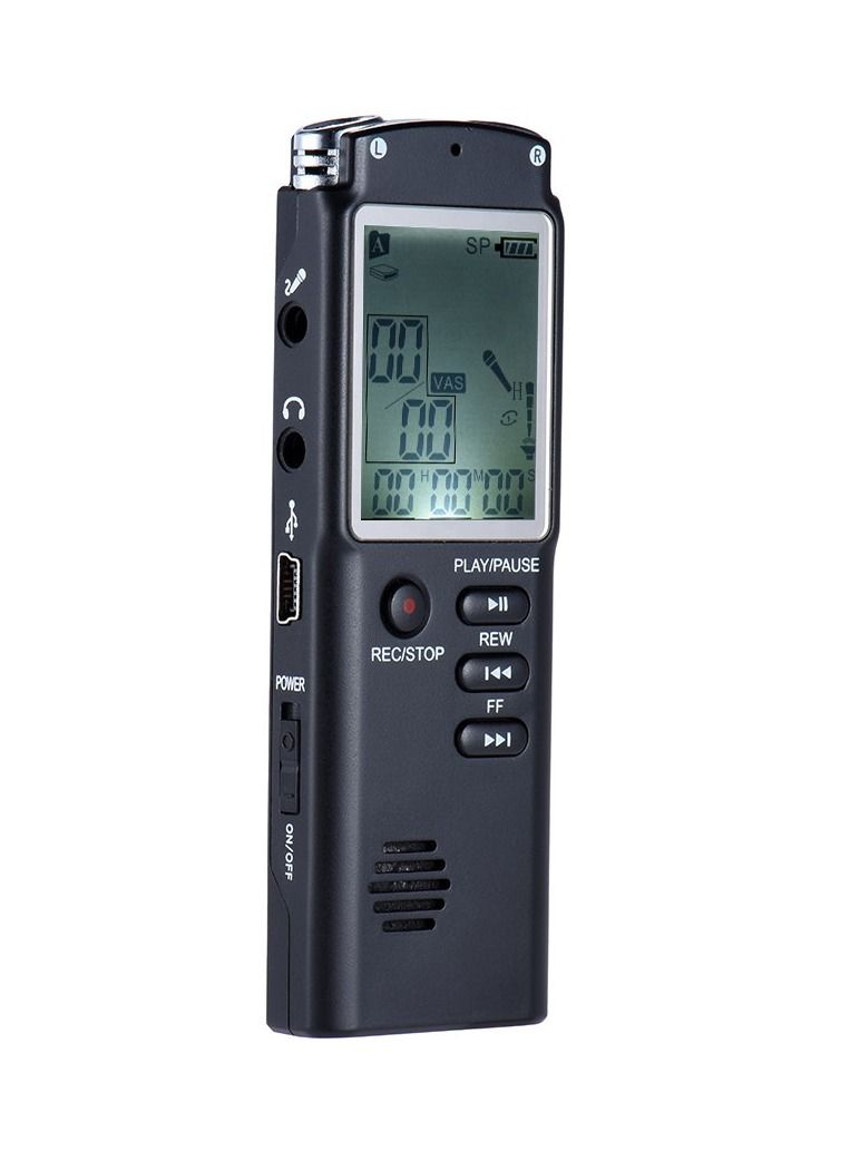 8GB Audio Voice Recorder MP3 Music Player Dictaphone Voice Activate(VAR) A-B Repeating Telephone Conversation Recording