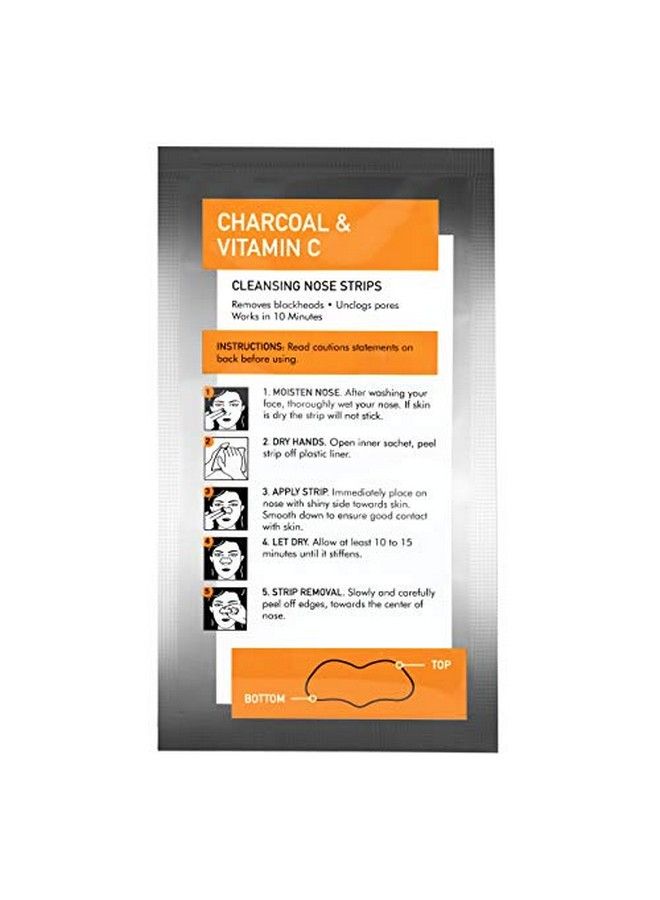 Premium 18 Nose Cleansing Strips Of Activated Charcoal & Vitamin C Nose Strips For Blackheads Removal Charcoal Blackhead Remover Strips 18 Ct