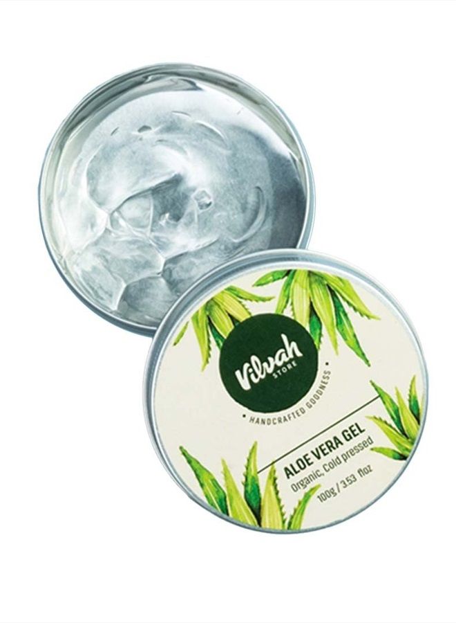 Aloe Vera Gel with 99% Pure Natural Aloe Vera for Face, Styling Gel for Hair, Skin Moisturizer, Hydrates and Soothes with Vitamin E and No Paraben, 100g (Pack of 1)
