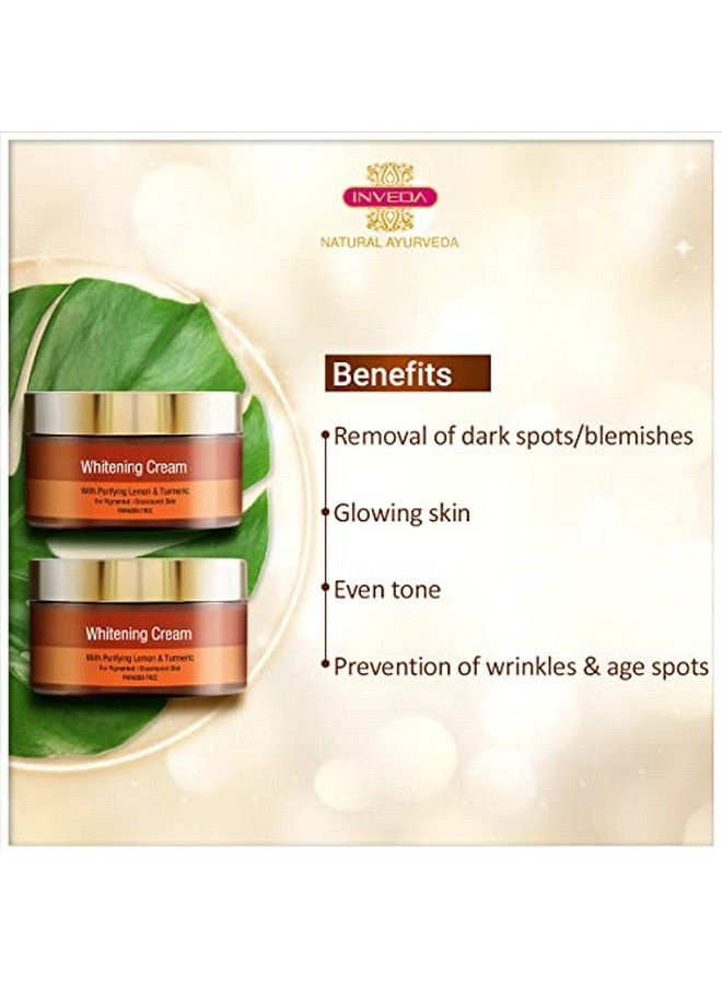 Whitening Cream (Pack Of 2) For Dark Spots Blemishes Uneven Skin Tone Dryness With Purifying Lemon And Turmeric For Moisturized & Lighten Skin Tone 100Ml
