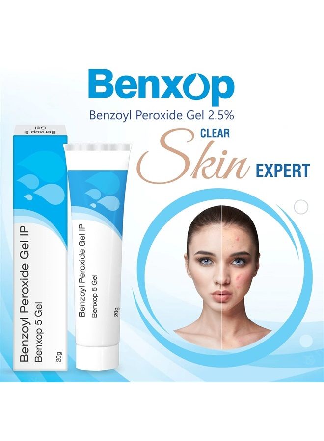 Benxop Benzoyl Peroxide 5% Pimples Cream 20gm (0.70 Fl Oz)
