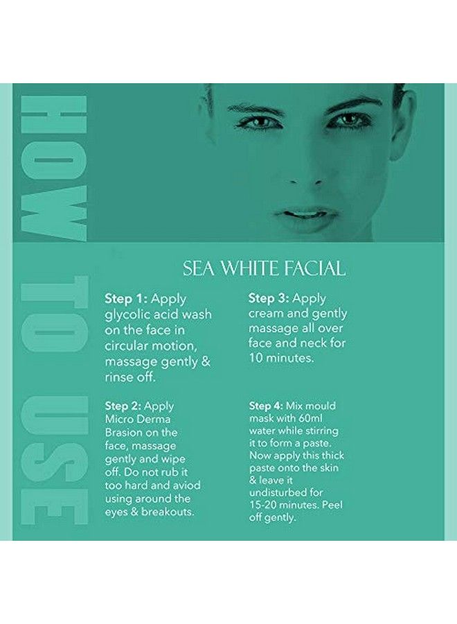 Sea White Brightening Facial Kit With Peel Off Mask Suitable For Normal To Oily Types (45G Single Use Facial Kit)