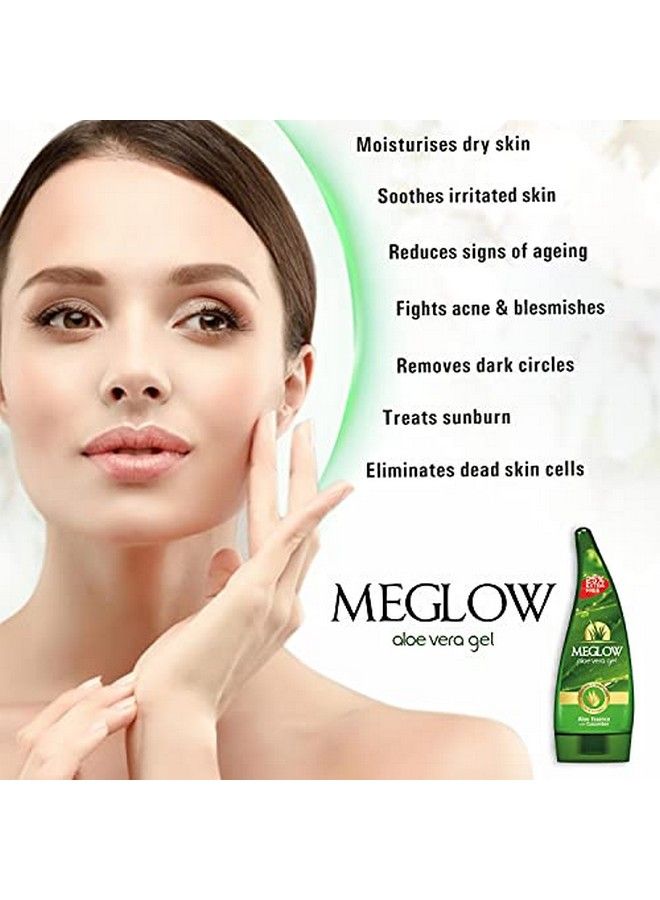 Aloe Vera Gel Combo Pack Of 3 (125G Each) Enriched Aloevera And Cucumber Extract ;; Cooling & Soothing For All Skin Type ;; Paraben Free ;; Fast Absorbing Formula Hydrated & Nourished Hair & Skin