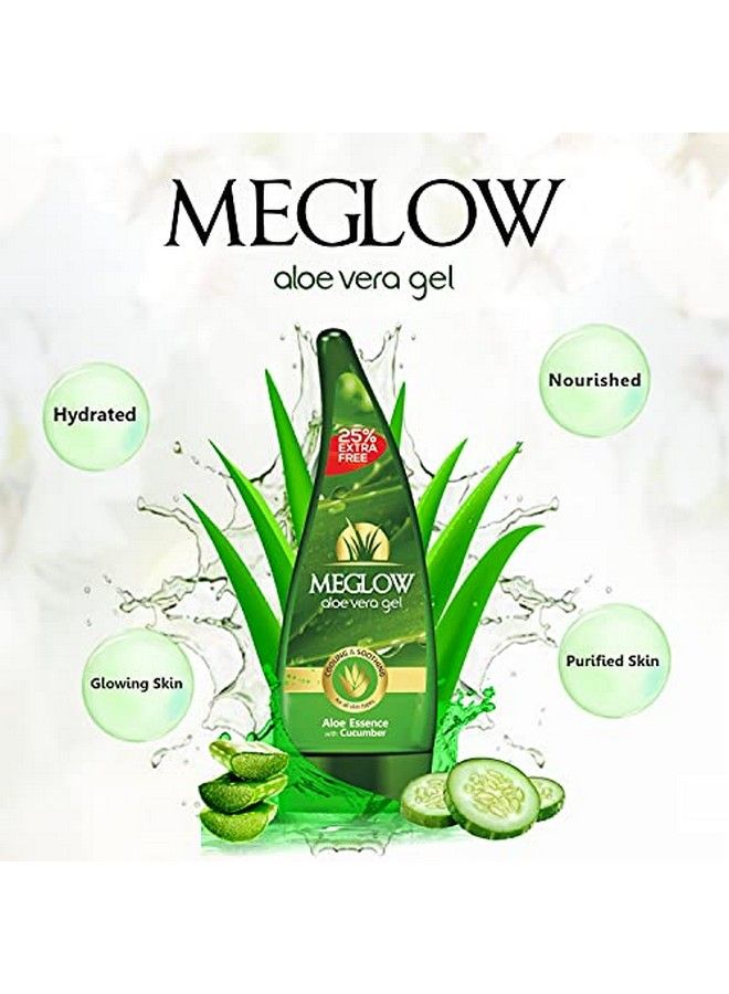 Aloe Vera Gel Combo Pack Of 3 (125G Each) Enriched Aloevera And Cucumber Extract ;; Cooling & Soothing For All Skin Type ;; Paraben Free ;; Fast Absorbing Formula Hydrated & Nourished Hair & Skin