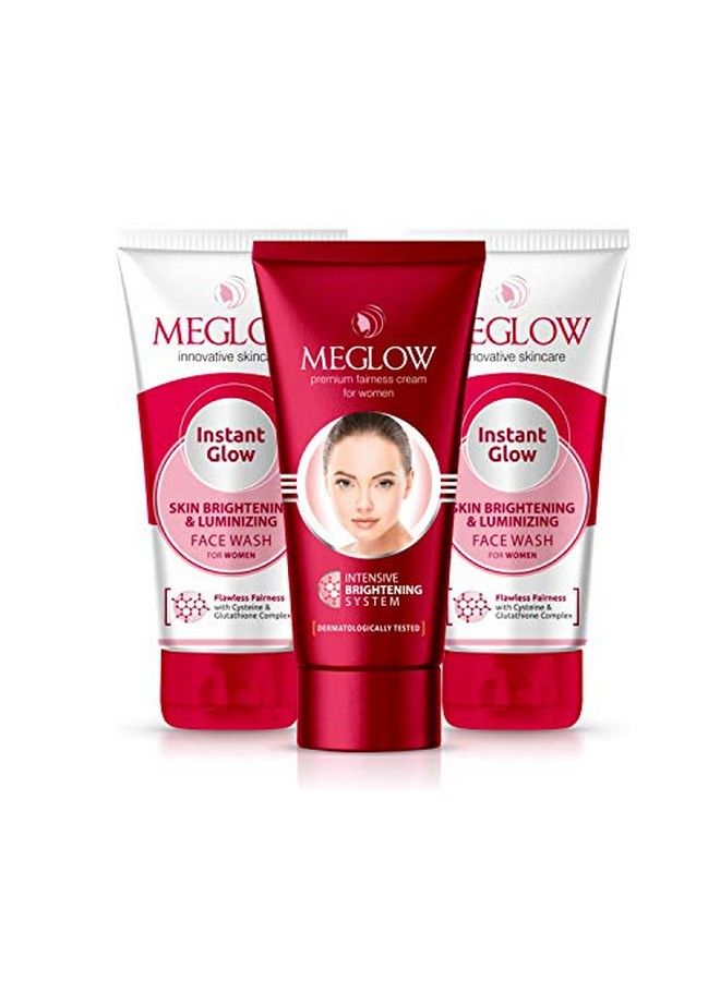 Fairness Cream For Women (1) 50G & Women'S Fairness Facewash (2)70G Each For Flawless Fairnes Combo Pack Of 3