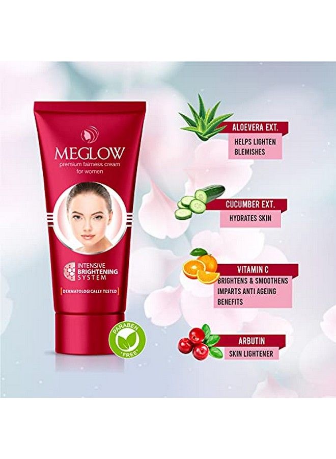 Premium Fairness Face Cream Combo Pack Of 2 For Women 50G Spf 15;Paraben Free Formulation ; Enriched With Aloe Vera Extract Cucumber Extracts And Vitamin E For Soft Glowing And Radiance Skin