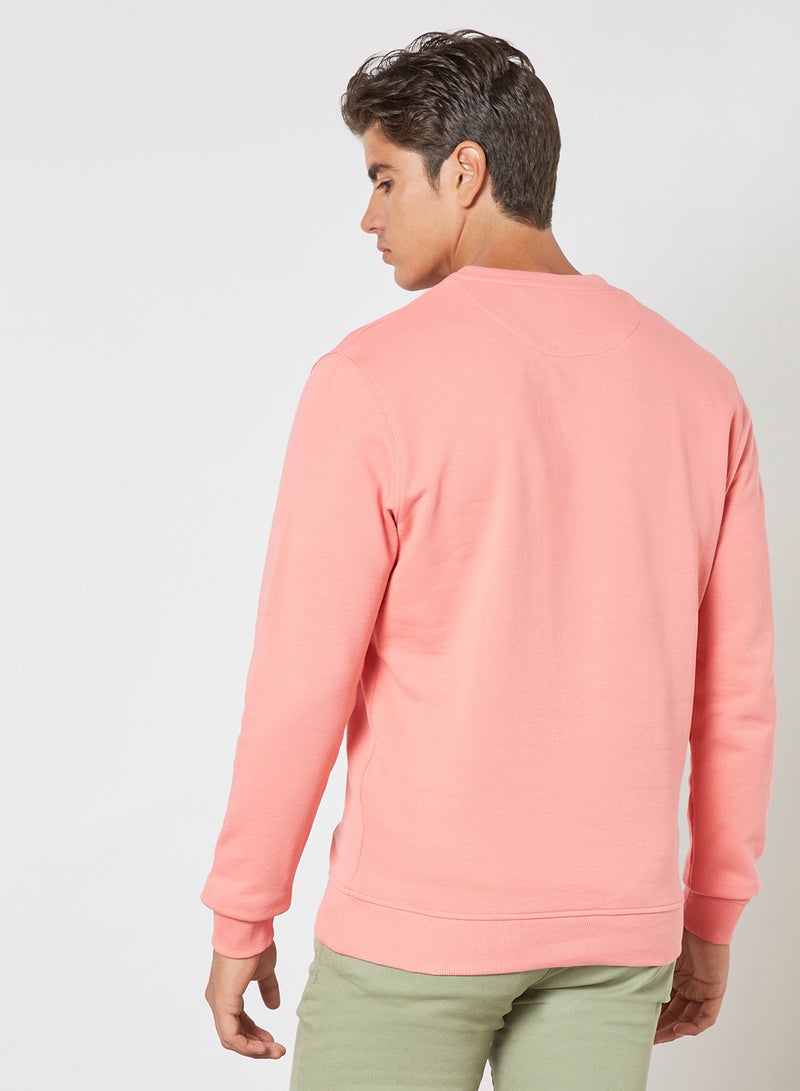 Basic Crew Neck Sweatshirt Punch Pink