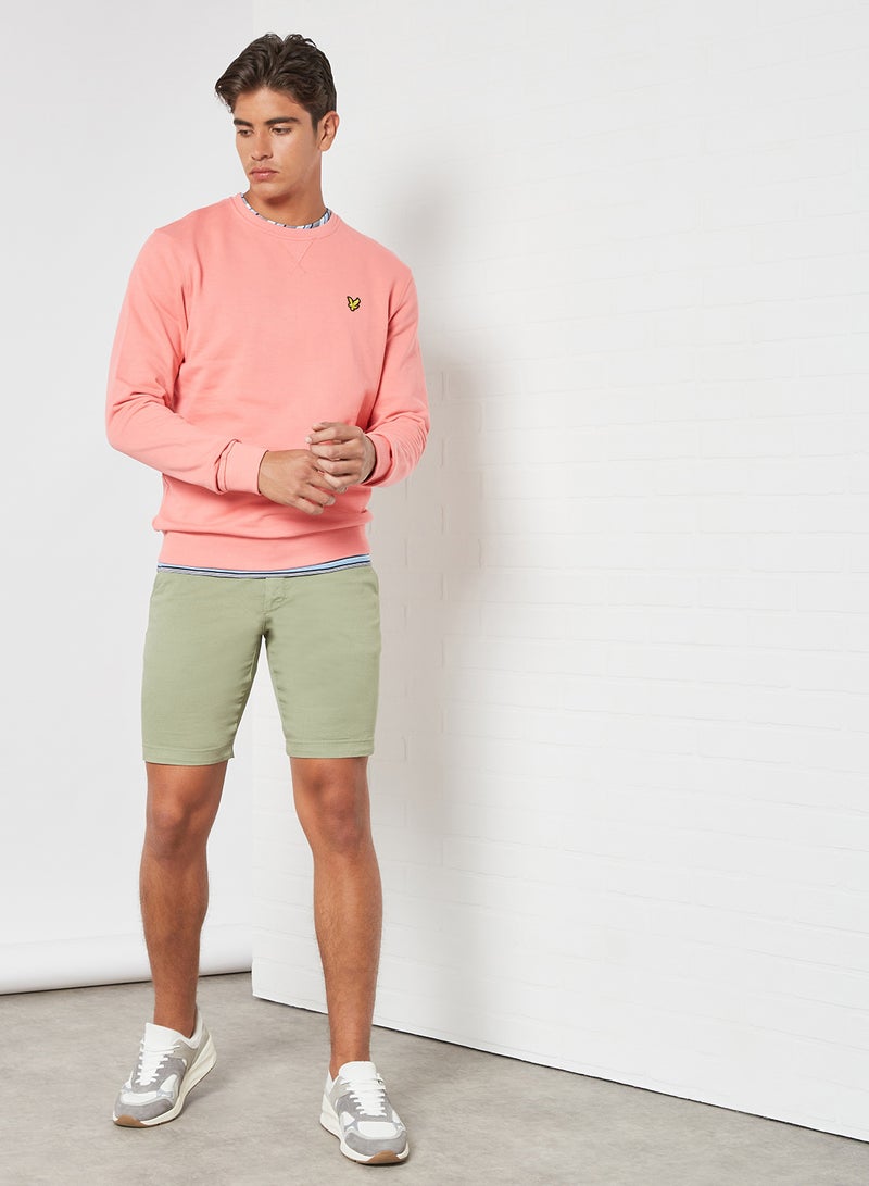 Basic Crew Neck Sweatshirt Punch Pink